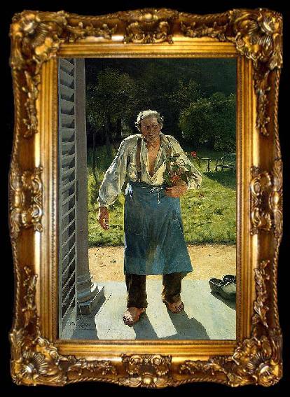 framed  Emile Claus The Old Gardener, ta009-2